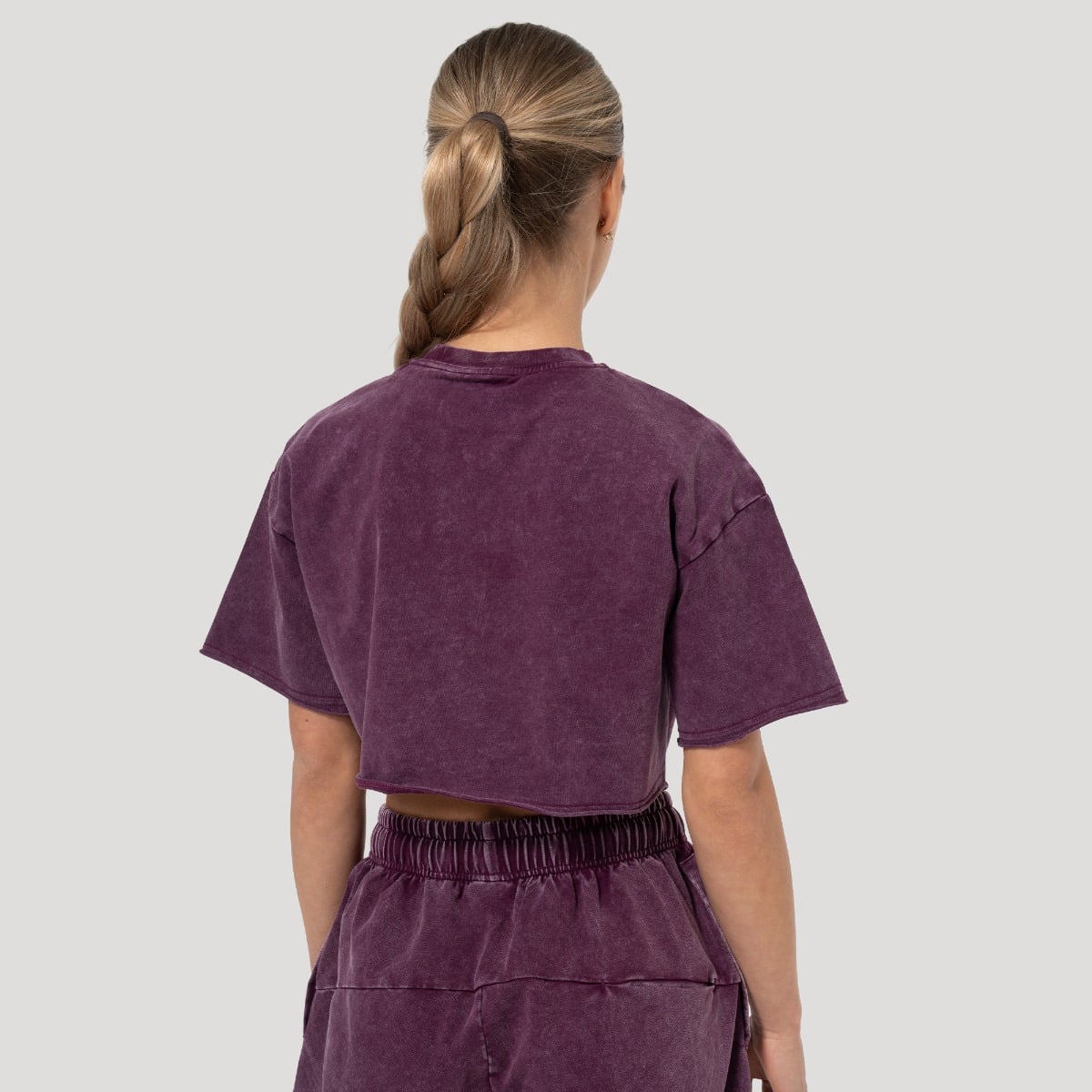 Damska koszulka Abyss Cropped Raisin - GymBeam
