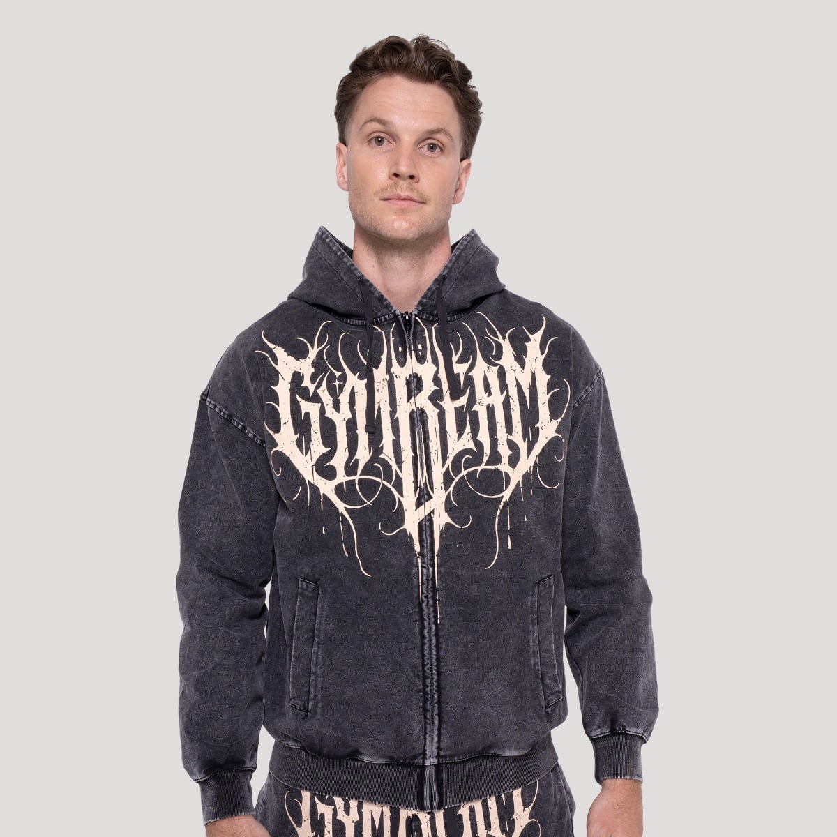 Bluza z kapturem Abyss Charcoal - GymBeam