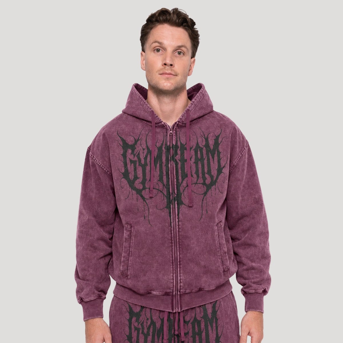 Bluza z kapturem Abyss Raisin - GymBeam