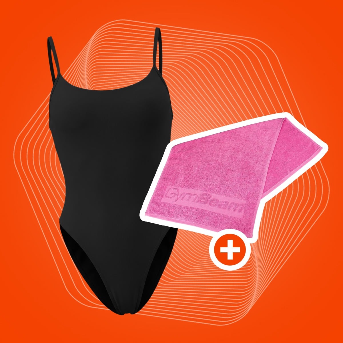 Strój kąpielowy ARUBA Black - GymBeam + PREZENT