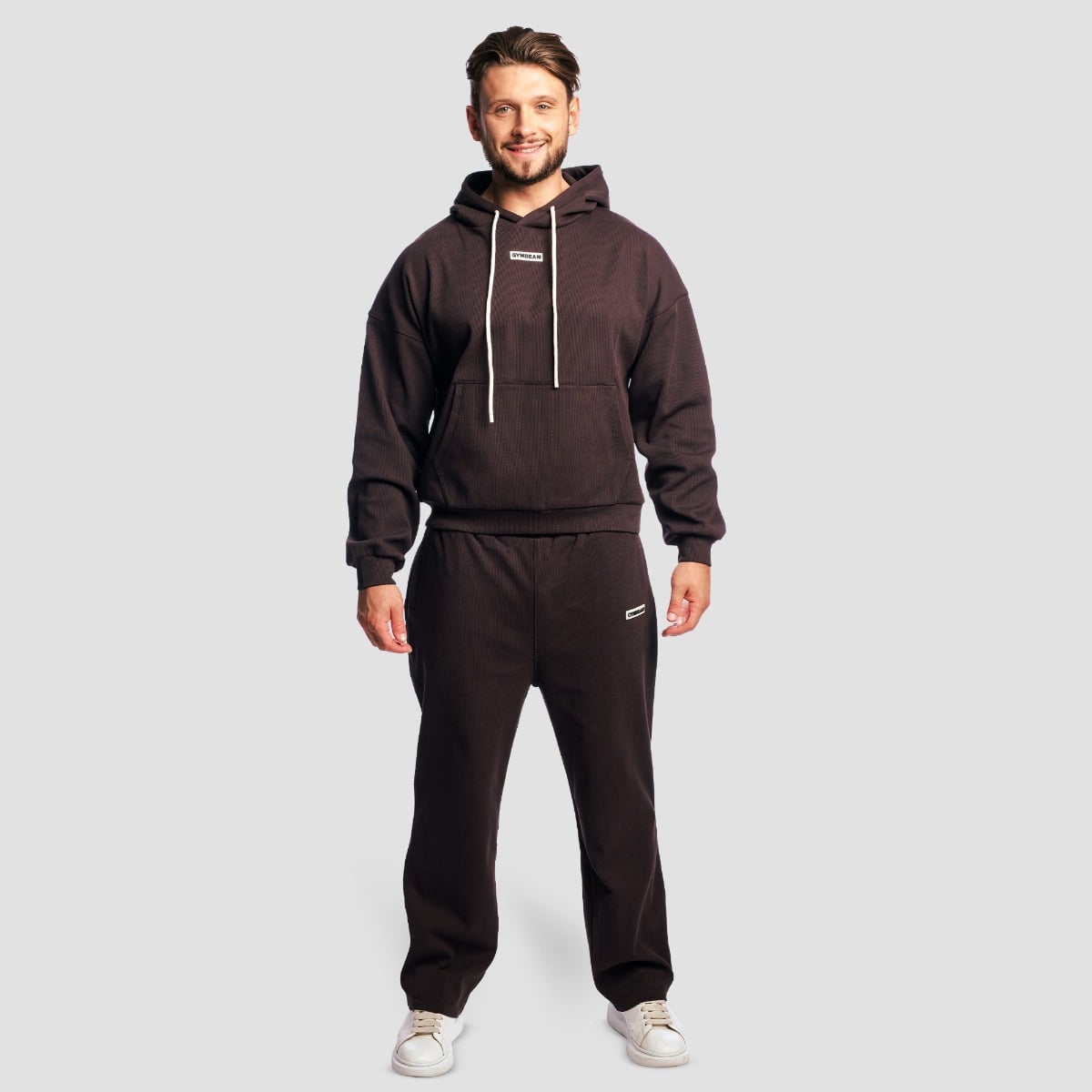 GymBeam Aura Hoodie Tee Brown - Kolor: Brązowy | Waga: 1,03 g | Opakowanie: 15 · záber 6