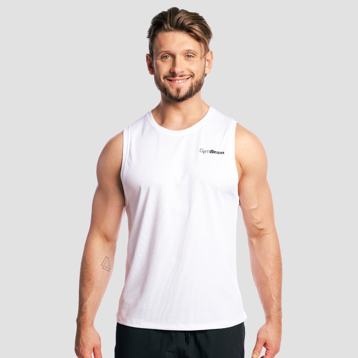 Tank top Base Mesh White - GymBeam