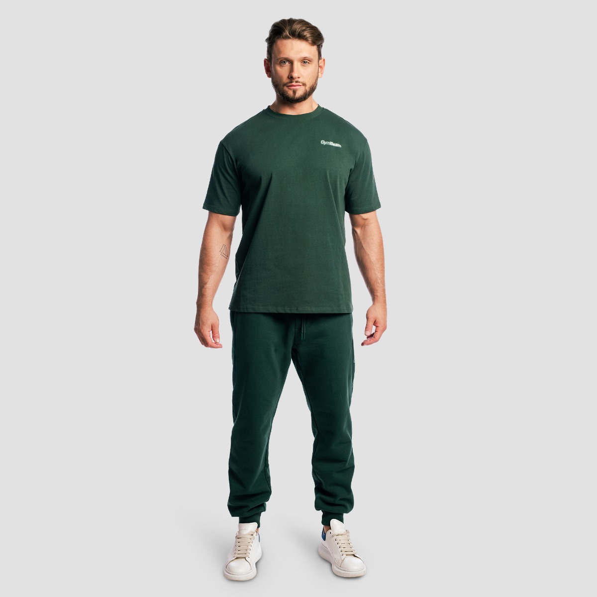 GymBeam Base Sweatpants Forest - Rozmiar: L | Kolor: Zielony | Waga: 0,63 g | Opakowanie: 28 · záber 6