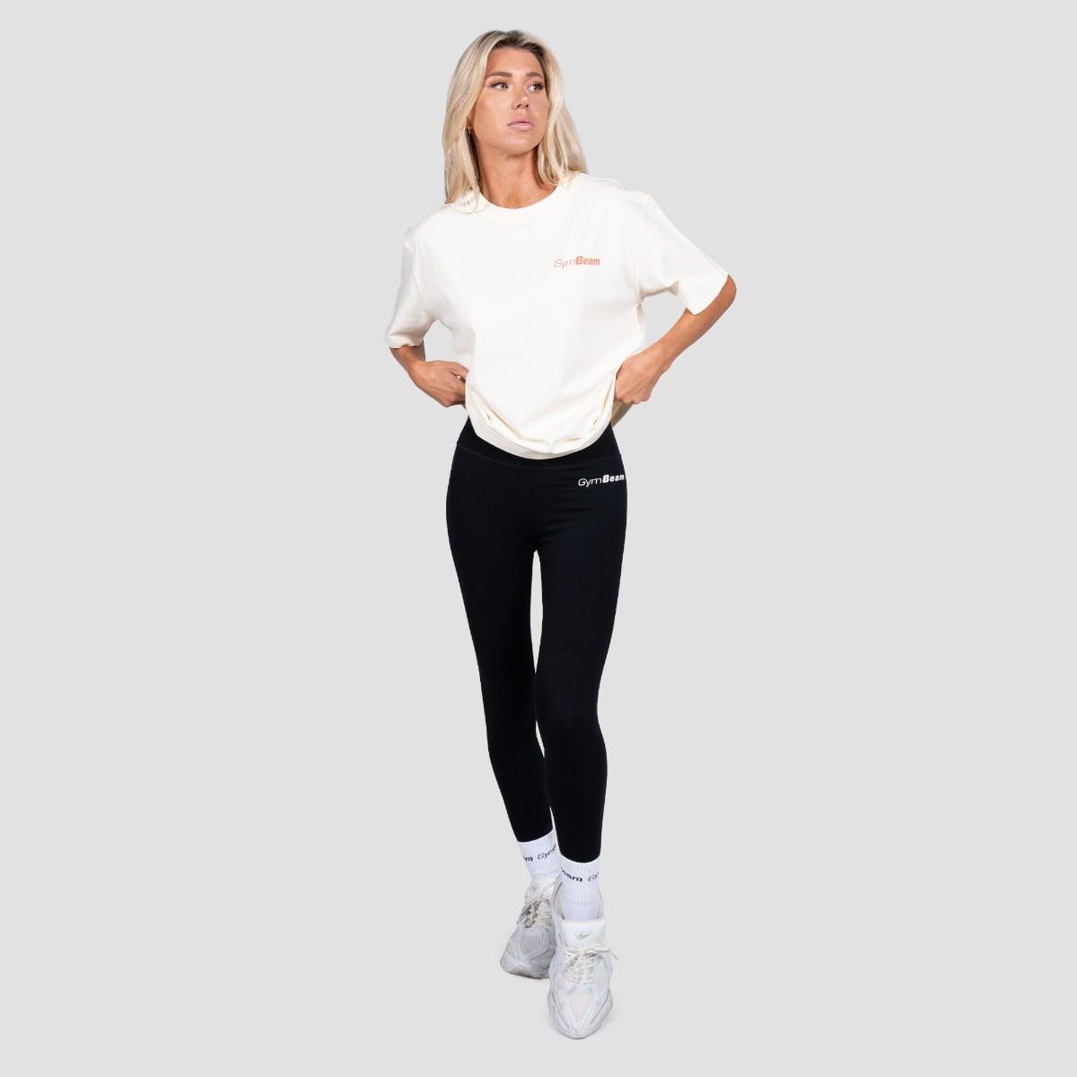 GymBeam Budapest T-shirt Cream - Rozmiar: XXL | Kolor: Béžová | Waga: 0,26 g | Opakowanie: 37 · záber 10