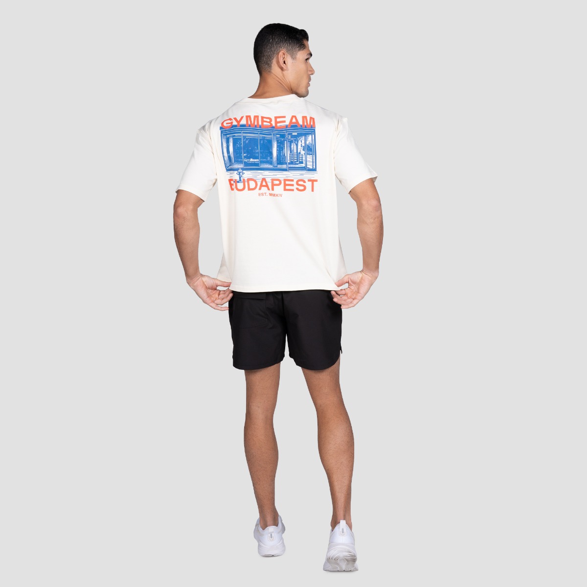 GymBeam Budapest T-shirt Cream - Rozmiar: XXL | Kolor: Béžová | Waga: 0,26 g | Opakowanie: 37 · záber 7