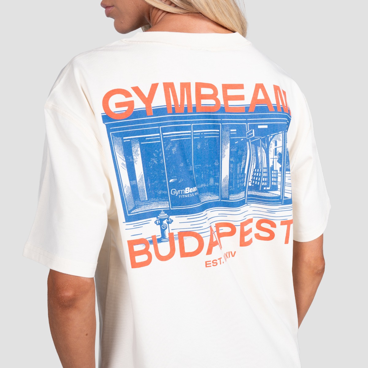 GymBeam Budapest T-shirt Cream - Rozmiar: XXL | Kolor: Béžová | Waga: 0,26 g | Opakowanie: 37 · záber 9