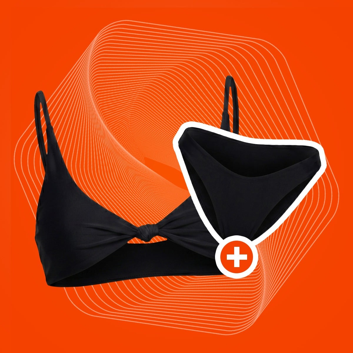 Góra od bikini CURACAO Black - GymBeam + PREZENT