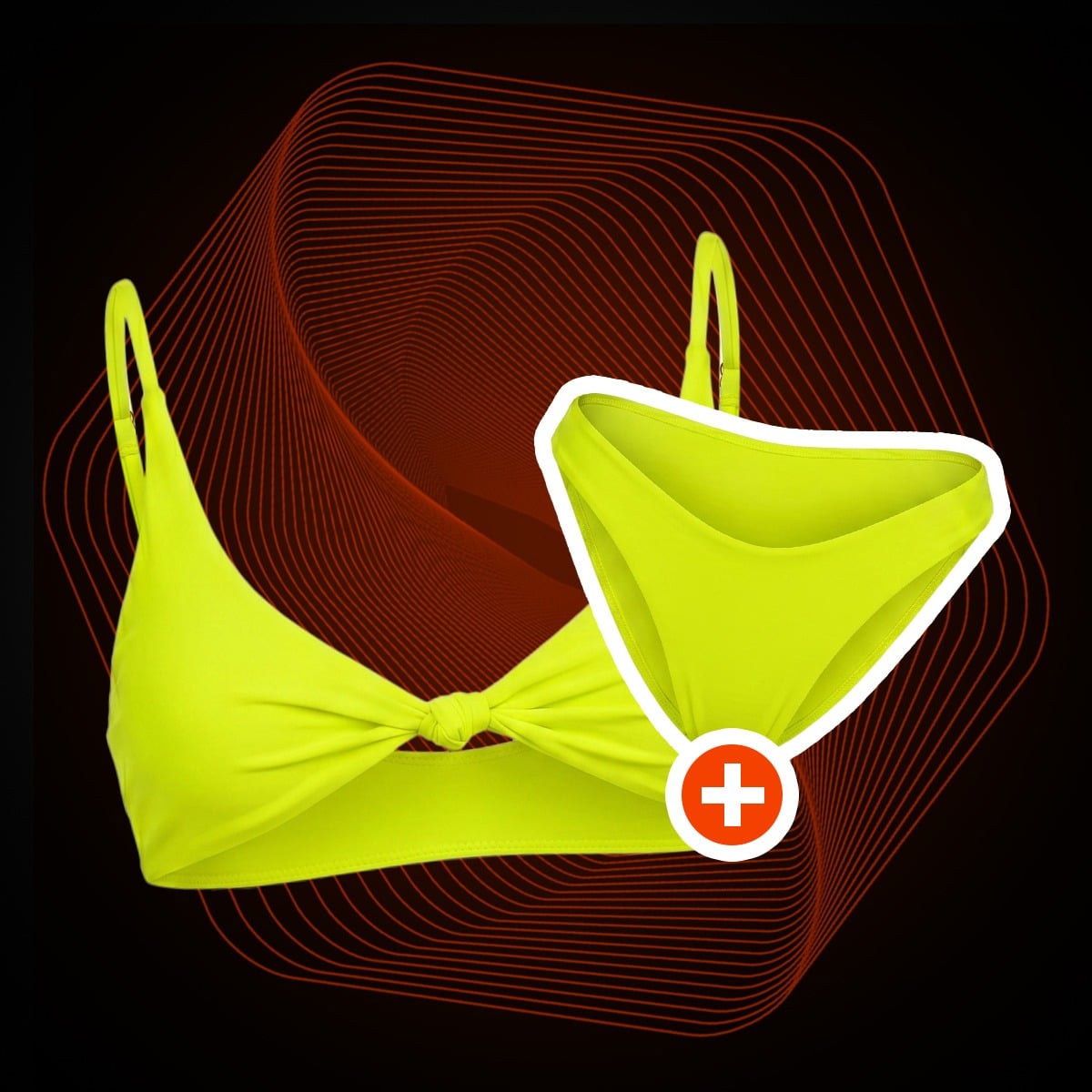 Góra od bikini CURACAO Lime - GymBeam + PREZENT