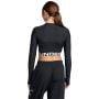 Damska koszulka HeatGear Rib 1/4 Zip LS Black - Under Armour M