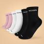 Skarpety Midhigh 3Pack White Black Pink - BeastPink M