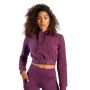 Krótka bluza damska z kapturem Essential Plum - STRIX S