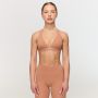 Biustonosz sportowy Fierce Halter Caramel - GymBeam XL