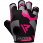 Rękawice do podnoszenia ciężarów Sublimation F6 Pink  - RDX Sports S