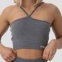 Biustonosz sportowy Halter FLO Grey - GymBeam L
