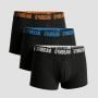 Męskie bokserki FIT Trunks 3-pak Black - GymBeam XXXL