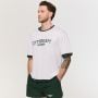 T-shirt Varsity Oversized White - GymBeam XXXL