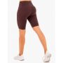Damskie spodenki rowerowe z wysokim stanem i kieszeniami Reset Chocolate - Ryderwear XS