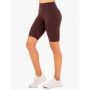 Damskie spodenki rowerowe z wysokim stanem i kieszeniami Reset Chocolate - Ryderwear XS