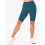 Damskie spodenki rowerowe z wysokim stanem i kieszeniami Reset Teal - Ryderwear S
