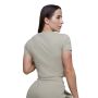 Damska koszulka Agile Cropped Sage - GymBeam L