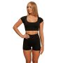 Damska koszulka Sense Cropped Black - BeastPink XS