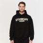 Bluza z kapturem Varsity Black - GymBeam XXXL