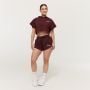 Damska bluza z kapturem Relay Cropped Fig - GymBeam L
