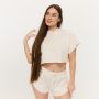 Damska bluza z kapturem Relay Cropped Pearl - GymBeam S