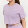 Damska koszulka Cropped Limitless Lavender - GymBeam XS