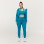 Damska bluza z kapturem Zip Up Limitless Aquamarine - GymBeam S