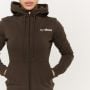 Damska bluza z kapturem Zip Up Limitless Espresso - GymBeam S