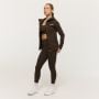 Damska bluza z kapturem Zip Up Limitless Espresso - GymBeam S