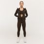 Damska bluza z kapturem Zip Up Limitless Espresso - GymBeam S
