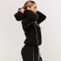 Damska bluza z kapturem Varsity Black - GymBeam XXL