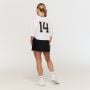 Damska koszulka Varsity Oversized White - GymBeam XL