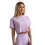 Damska koszulka Cropped Limitless Lavender - GymBeam S