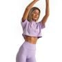 Damska koszulka Cropped Limitless Lavender - GymBeam S