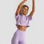 Damska koszulka Cropped Limitless Lavender - GymBeam S