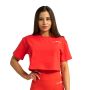 Damska koszulka Cropped Limitless Hot Red - GymBeam L