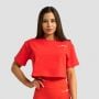Damska koszulka Cropped Limitless Hot Red - GymBeam L