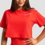 Damska koszulka Cropped Limitless Hot Red - GymBeam L