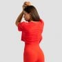 Damska koszulka Cropped Limitless Hot Red - GymBeam L