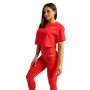 Damska koszulka Cropped Limitless Hot Red - GymBeam L