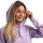 Damska bluza z kapturem Limitless Longline Lavender - GymBeam L