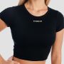 Koszulka damska Aura Cropped Black - GymBeam S