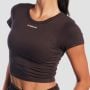Koszulka damska Aura Cropped Tee Brown - GymBeam M