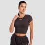 Koszulka damska Aura Cropped Tee Brown - GymBeam M