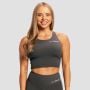 Damski Top Sportowy BEAT Charcoal - GymBeam XXL
