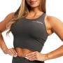 Damski Top Sportowy BEAT Charcoal - GymBeam XXL