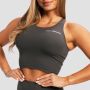 Damski Top Sportowy BEAT Charcoal - GymBeam XXL